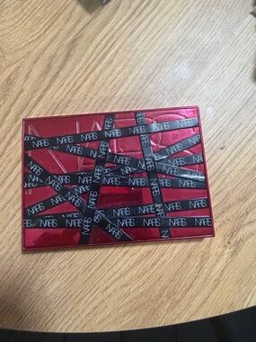 NARS Red Makeup Palette with Black Logo Ribbon Detail